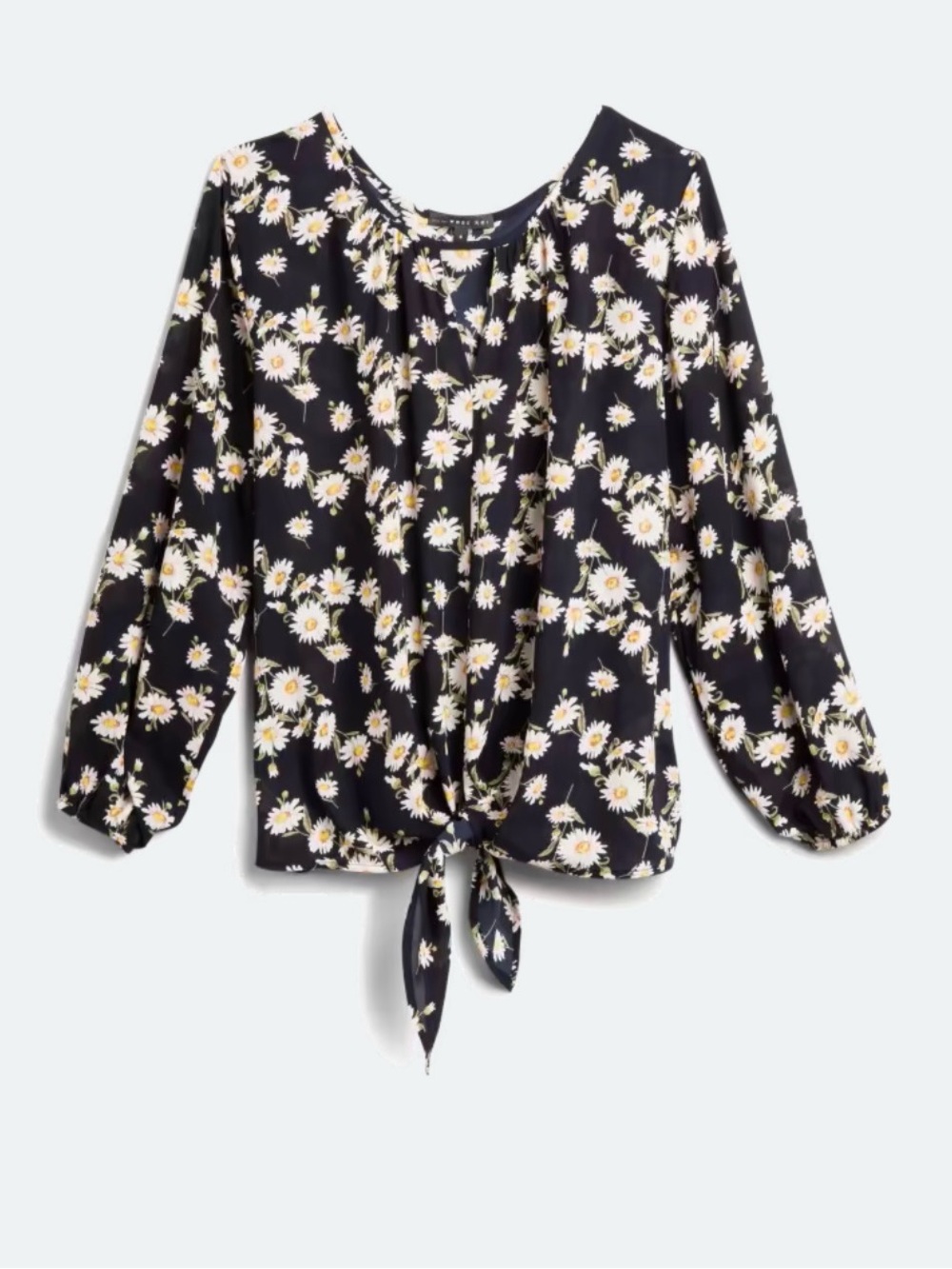 Beacon Indigo Daisy Tie-Front Blouse